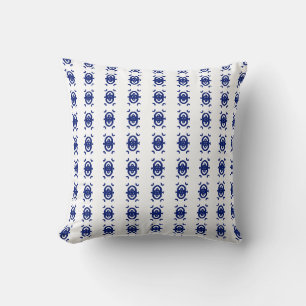 Moderne navyblaue und weiße stilvolle Tao Kissen