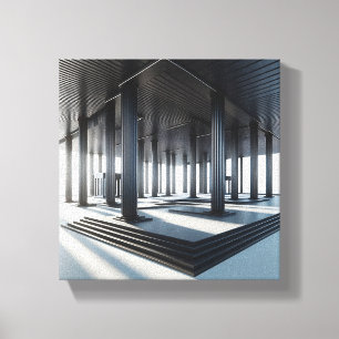 Moderne Neo-Klassizistische Architektur Kunst - 3D Leinwanddruck