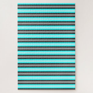 Moderne Neon Blue und Black 3D Metal Effect Stripe