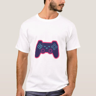 Moderne Neon-Gaming-Controller-Weiß-Cotton-T-Shirt T-Shirt