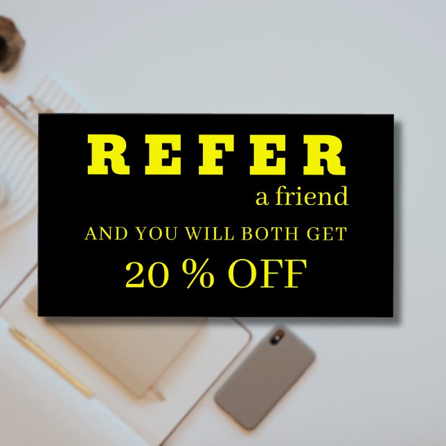 Moderne Neon-Gelb-Schwarz-Referenzkarten (Von Creator hochgeladen)