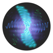 Moderne Neon Glows Sound Waves