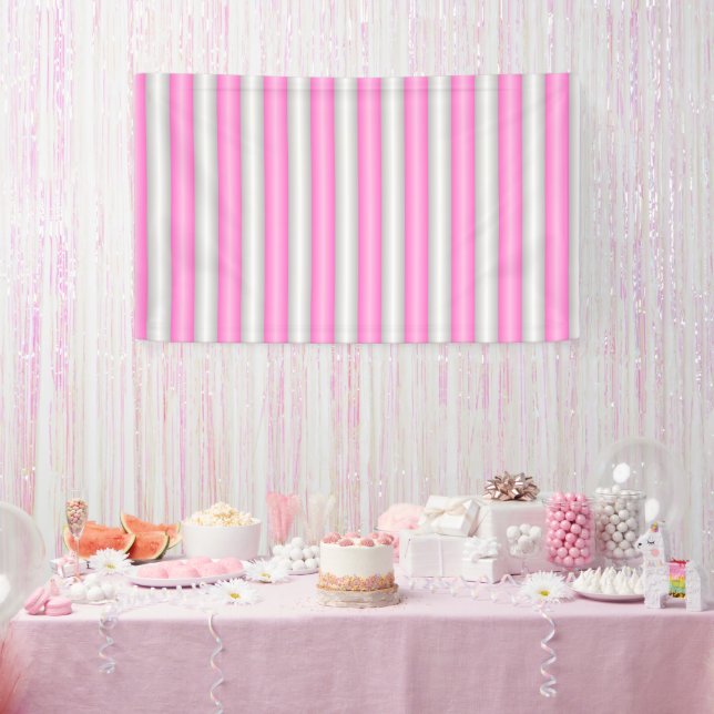 Moderne Neon-Pink-Streifen mit 3D-Effekt Banner (Party)