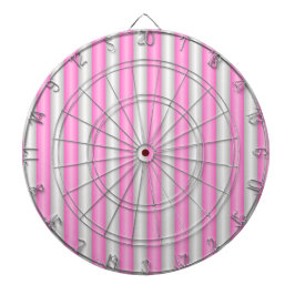 Moderne Neon-Pink-Streifen mit 3D-Effekt Dartscheibe
