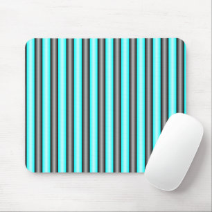 Moderne Neonblaue und schwarze 3D-Metalleffekt-Str Mousepad