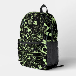 Moderne neongelbe Biochemie ist komplex Bedruckter Rucksack