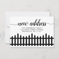 Moderne neue Address Script Zuhause Picket Fence M