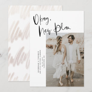 Moderne neue Planänderung Datum Hochzeit speichern Save The Date