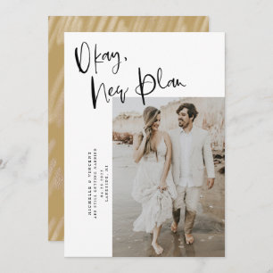 Moderne neue Planänderung Datum Hochzeit speichern Save The Date