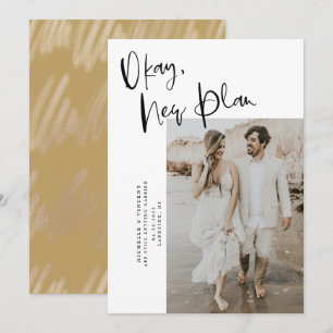 Moderne neue Terminänderung Hochzeit Terminankündi Save The Date