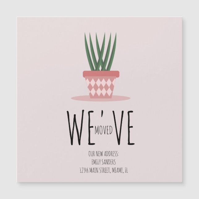 Moderne neue ZUHAUSE-Adresskarte Magnetkarte (Vorderseite)