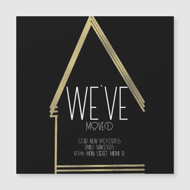 Moderne neue ZUHAUSE-Adressmagnet-Karte Magnetkarte (Vorderseite)