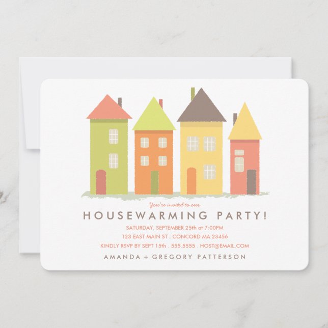 Moderne neue Zuhause Housewarming-Party Einladung (Vorderseite)
