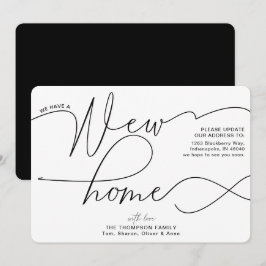 Moderne neue Zuhause-Kalligrafie Schwarz & Weiß-Be Ankündigung