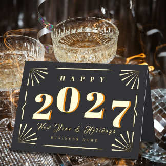 Moderne Neujahr 2027 Geschäft Grau