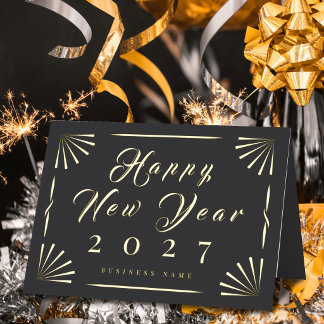 Moderne Neujahr 2027 Geschäft Grau