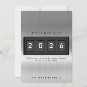 Moderne Neujahrs-Einfach-Countdown-Silber