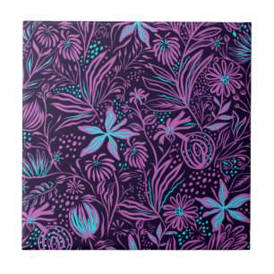 Moderne Neuronale Lila Muster Keramik Tile Fliese