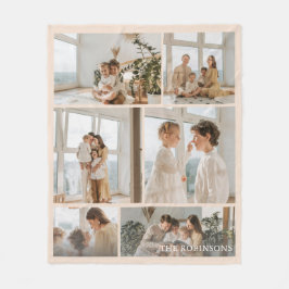 Moderne neutrale 6-Fotokassenfamilie Fleecedecke