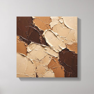 Moderne neutrale Beige-Schokoladenbraun-Palette Wa Leinwanddruck