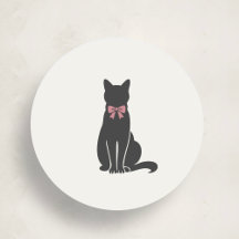 Moderne Neutrale Katzen Dichtungsaufkleber