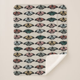 Moderne neutrale Schmetterlinge Gartenmuster Sherpadecke