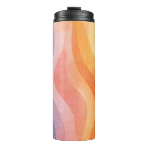 Moderne neutrale Welle • Minimalistischer Deco • T Thermosbecher