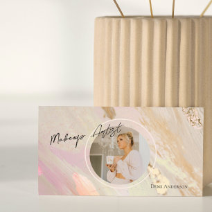 Moderne Neutre Blush   Carte de visite de maquilla