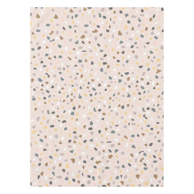 Moderne Neutre Terrazzo Motif Nappe (Devant)