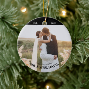 Moderne Neuverheiratete 2 Foto Unsere ersten Weihn Keramik Ornament