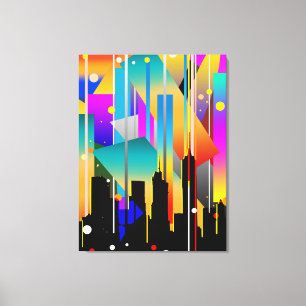Moderne New Yorker geometrische Formen Abstract Leinwanddruck