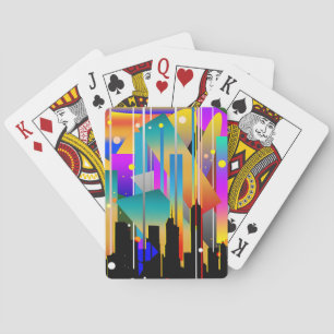Moderne New Yorker geometrische Formen Abstract Spielkarten