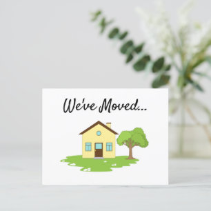 Moderne Niedliche Ankündigung einer neuen Adresse  Postkarte