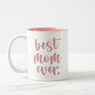 Moderne Niedliche beste Mama je Kind Foto | Rosa Zweifarbige Tasse
