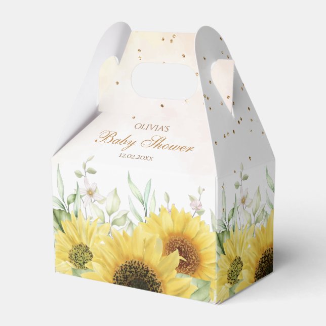 Moderne Niedliche Blumenblütendusche Danke Geschenkschachtel (Vorderseite)