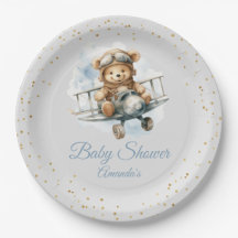 Moderne niedliche Boho Blue Teddy Bear Boy Babydus