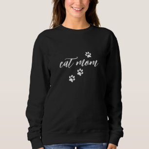 Moderne Niedliche Cat Mama Paw Print Cat Lover Ges Sweatshirt