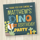 Moderne Niedliche Dino Dinosaur Kid's Geburtstag V Magnet<br><div class="desc">Besteht aus lustigen Sans Serif handgeschriebene Typografie; Niedliche T-REX Dinosaurier im Hintergrund. Entworfen von Select Party Supplies,  exklusiv für Zazzle. Abrufbar unter: http://www.zazzle.com/store/selectpartysupplies</div>