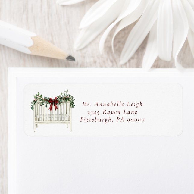 Moderne Niedliche Elegant Santa Baby Babydusche (Insitu)