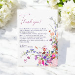 Moderne Niedliche florale Wildblumen 1. Geburtstag Dankeskarte<br><div class="desc">Dankbarkeit für diesen wunderschön gestalteten ersten Geburtstag mit einer hübschen Aquarell-Wildblume. Die herzliche Botschaft würdigt die Liebe,  Unterstützung und freundlichen Wünsche,  die wir auf diesem Meilenstein erhalten haben,  und macht sie zu einem durchdachten Anliegen für Freunde und Familie. Ideal für eine knuddelige,  blumengeschmückte Geburtstagsfeier.</div>