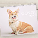 Moderne Niedliche Funny Corgi Dogs Fotos Kalender<br><div class="desc">Design besteht aus Fotos niedlicher Corgi-Hunde</div>