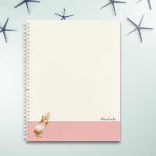 Moderne Niedliche Guinea Pig Illustration Pink Lin Notizbuch