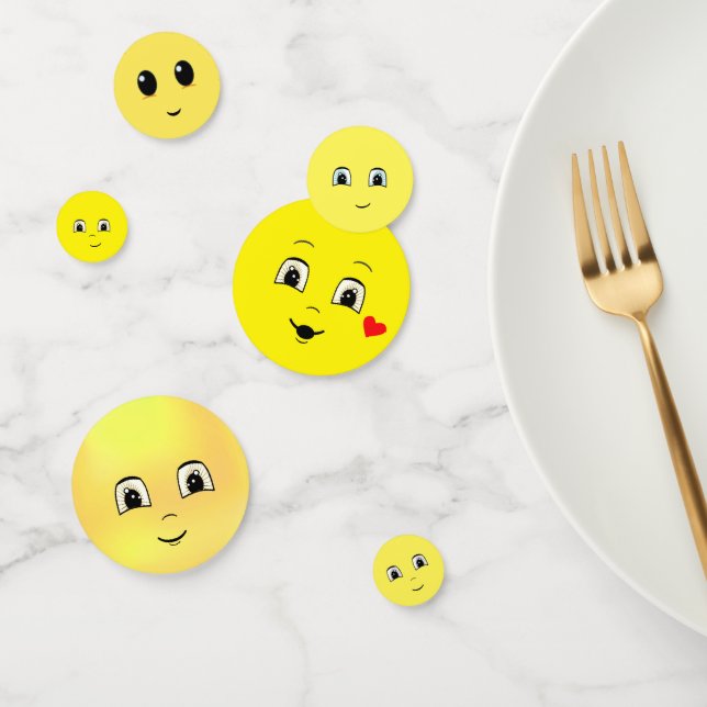 Moderne Niedliche Happy Faces Confetti Konfetti (Gruppe)