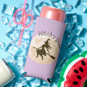 Moderne Niedliche Hexenbrautypografie Halloween Selters Dosenkühler