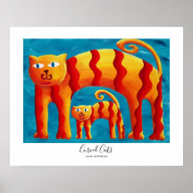 Moderne Niedliche Katzenkuppe und Kätzchen