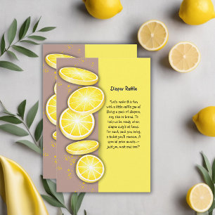 Moderne Niedliche Lemon Slice Sprinkle Babydusche Begleitkarte