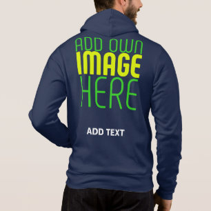 MODERNE, NIEDLICHE NAVEN-BLUE-BILD-TEMPLATE HOODIE
