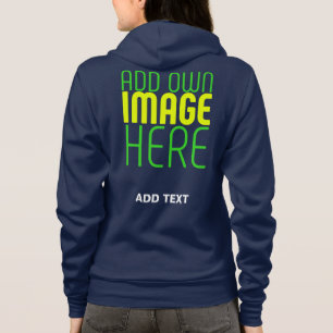 MODERNE, NIEDLICHE NAVEN-BLUE-BILD-TEMPLATE HOODIE
