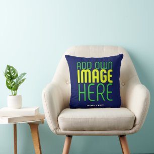 MODERNE, NIEDLICHE NAVEN-BLUE-BILD-TEMPLATE KISSEN
