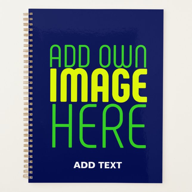 MODERNE, NIEDLICHE NAVEN-BLUE-BILD-TEMPLATE PLANER (Vorderseite)